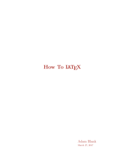 How To LATEX