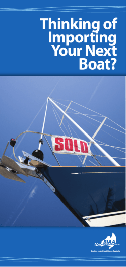 Thinking of Importing Your Next Boat?