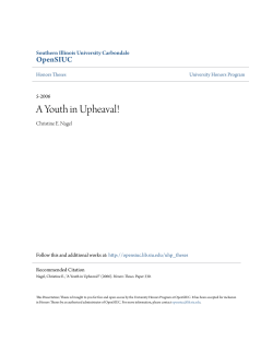 A Youth in Upheaval! - OpenSIUC