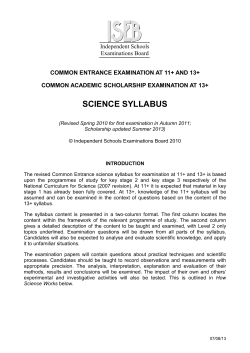 SCIENCE SYLLABUS