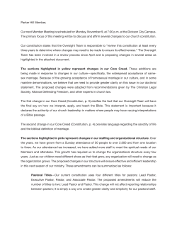 Parker Hill Member, Our next Member Meeting is scheduled for