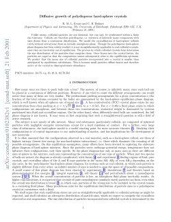 Diffusive growth of polydisperse hard