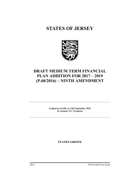 Draft Medium Term Financial Plan Addition for 2017