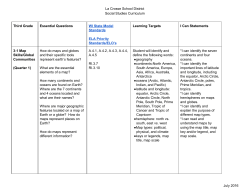 3rd Grade Social Studies Curriculum