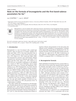 Note on the formula of brunogeierite and the first bond