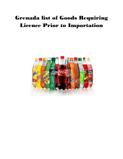 Goods Requiring Import Licences