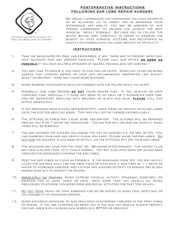 POSTOPERATIVE INSTRUCTIONS FOLLOWING EAR LOBE