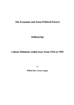 The Economic and Socio-Political Factors Influencing Labour