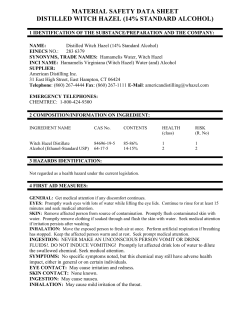 material safety data sheet distilled witch hazel