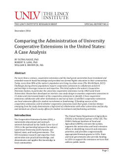 Comparing the Administration of University Cooperative Extensions