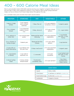 400 &ndash; 600 Calorie Meal Ideas - Dr