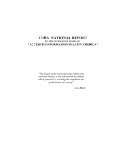 National Report Cuba