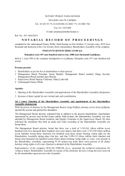 notarial record of proceedings