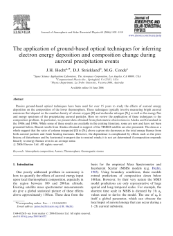 The application of ground-based optical techniques for inferring