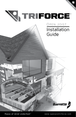 Installation Guide - Open Joist TRIFORCE