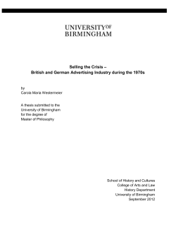 British and German advertising industry during the 1970s