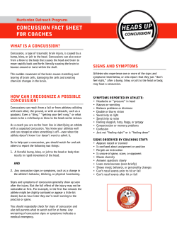 Coaches Fact Sheet - Hunterdon Outreach Programs