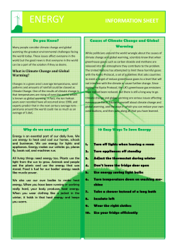 Energy activity sheet 1
