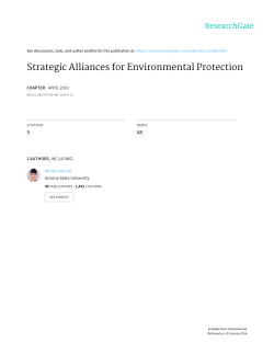 Strategic Alliances for Environmental Protection