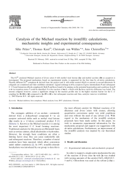 Catalysis of the Michael reaction by iron(III): calculations