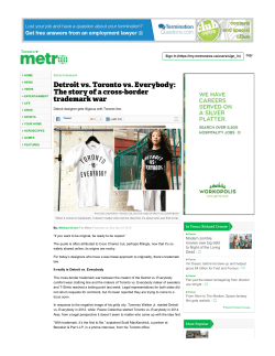 Detroit vs. Toronto vs. Everybody