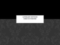 LITERARY DEVICES USED IN POETRY