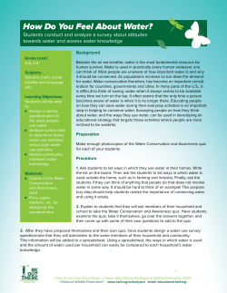 How Do You Feel About Water?