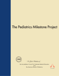 The Pediatrics Milestone Project