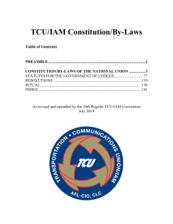 TCU/IAM Constitution/By-Laws