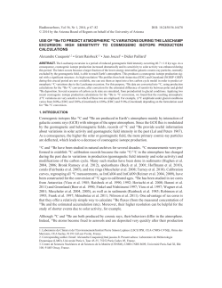 USE OF 10Be TO PREDICT ATMOSPHERIC 14C VARIATIONS