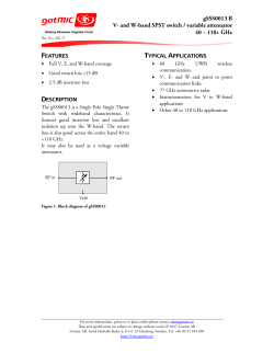 gSSS0013 B V- and W-band SPST switch / variable attenuator 40
