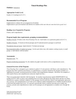 Timed Readings Plus - springfield.k12.or.us