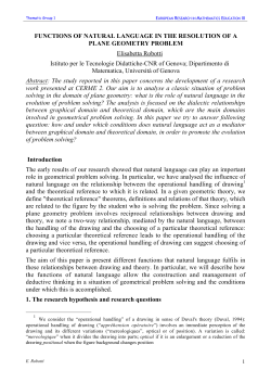 Functions of natural language in the resolution of a plane geometry