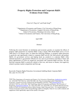 Property Rights, Government Ownership and Control: