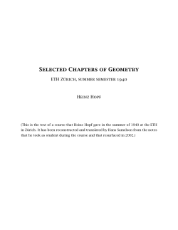 Selected Chapters of Geometry