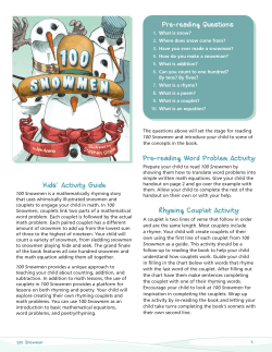 Kids` Activity Guide Pre-reading Questions Pre