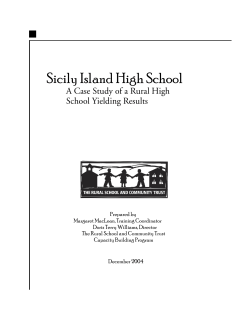 Sicily Island High School - The Rural School and Community Trust