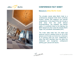 conference fact sheet - abba Berlin hotel