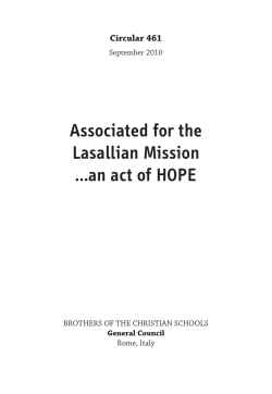 Circular 461 - Christian Brothers Conference