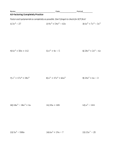 A2-Factoring Completely Practice