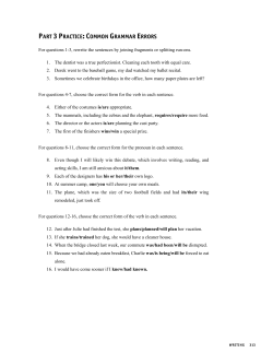 part 3 practice: common grammar errors