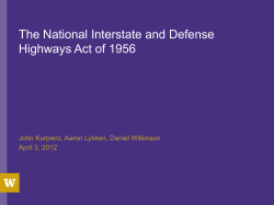 The National Interstate and Defense Highways Act of 1956