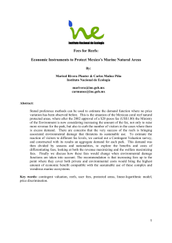 Fees for Reefs: Economic Instruments to Protect Mexico`s Marine
