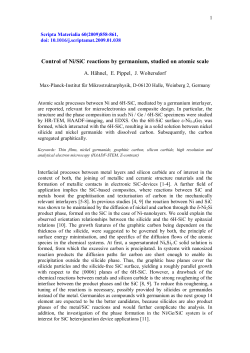 Control of Ni/SiC reactions by germanium, studied on atomic scale