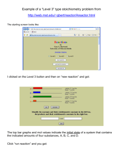 Example of a “Level 3” type stoichiometry problem from http://web