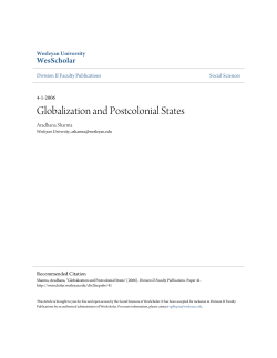 Globalization and Postcolonial States