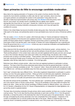 Open primaries do little to encourage candidate moderation