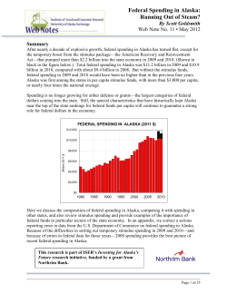 Federal Spending in Alaska: Running Out of Steam? - ISER