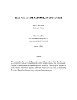 peer and social networks in job search