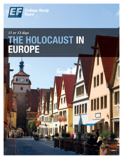 the holocaust in europe - EF College Study Tours